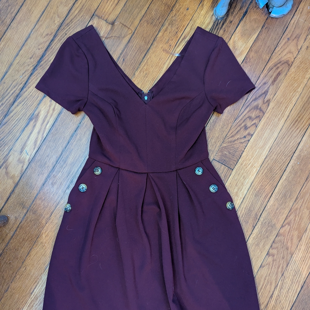 Elegant Burgundy Dress